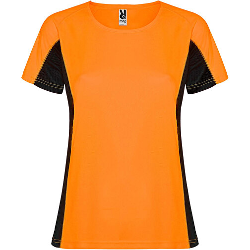 Shanghai Sport T-Shirt Für Damen , fluor orange / schwarz, Mesh mit Cool Fit Finish 100% Polyester, 140 g/m2, Contrast fabric, Mesh mit Cool Fit Finish 100% Polyester, 140 g/m2, M, , Bild 1