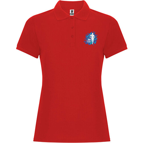 Pegaso Premium Poloshirt Für Damen , rot, Piqué Strick 60% Baumwolle, 40% Polyester, 190 g/m2, 2XL, , Bild 2