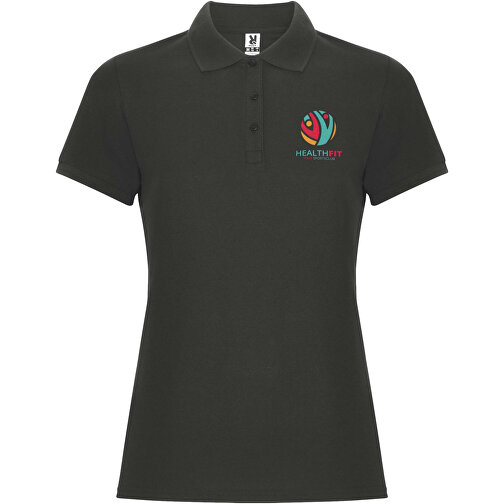 Pegaso Premium Poloshirt Für Damen , dark lead, Piqué Strick 60% Baumwolle, 40% Polyester, 190 g/m2, 2XL, , Bild 2