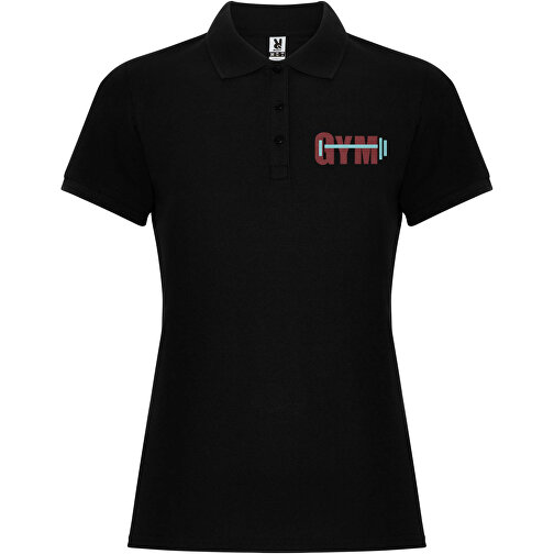 Pegaso Premium Poloshirt Für Damen , schwarz, Piqué Strick 60% Baumwolle, 40% Polyester, 190 g/m2, 3XL, , Bild 2