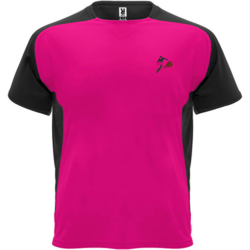 Bugatti T-Shirt Unisex Aus Recyceltem Material , fuchsia / schwarz, Mesh mit Cool Fit Finish 100% Polyester, 140 g/m2, 2XL, , Bild 2