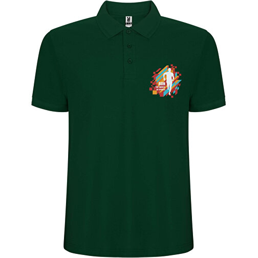 Pegaso Premium Poloshirt Für Herren , dunkelgrün, Piqué Strick 60% Baumwolle, 40% Polyester, 190 g/m2, S, , Bild 2