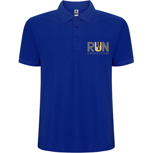 Pegaso Premium Poloshirt Für Herren , blau, Piqué Strick 60% Baumwolle, 40% Polyester, 190 g/m2, 4XL, , Bild 2