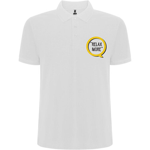 Pegaso Premium Poloshirt Für Herren , weiss, Piqué Strick 60% Baumwolle, 40% Polyester, 190 g/m2, 3XL, , Bild 2