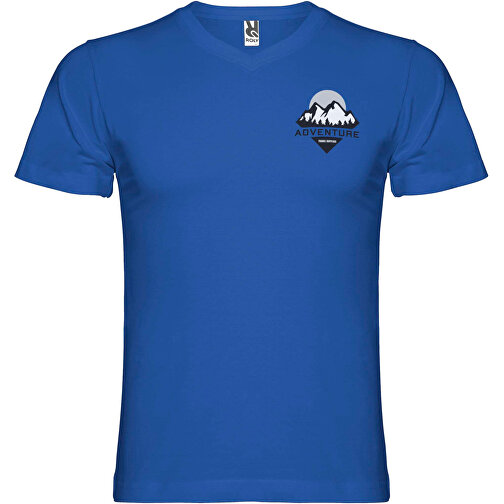 Samoyedo T-Shirt Mit V-Ausschnitt Für Herren , royalblau, Single jersey Strick 100% Baumwolle, 155 g/m2, 3XL, , Bild 2