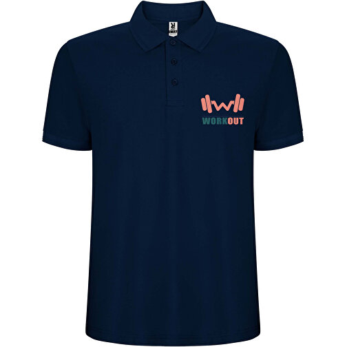 Pegaso Premium Poloshirt Für Herren , navy blue, Piqué Strick 60% Baumwolle, 40% Polyester, 190 g/m2, S, , Bild 2