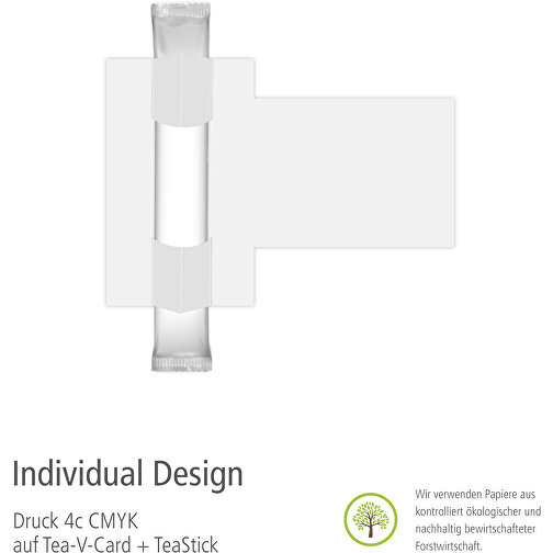 Tea-V-Card visitkort inkl. 1 BIO TeaStick 'Individ. Design', Bild 3