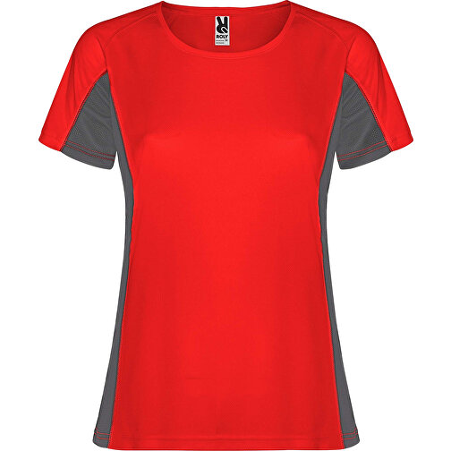 Shanghai Sport T-Shirt Für Damen , rot / dark lead, Mesh mit Cool Fit Finish 100% Polyester, 140 g/m2, Contrast fabric, Mesh mit Cool Fit Finish 100% Polyester, 140 g/m2, 2XL, , Bild 1