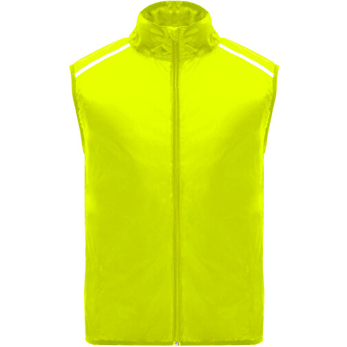 Jannu Leichte Laufweste Unisex , fluor yellow, 100% Polyester, 70 g/m2, Contrast fabric, Mesh mit Cool Fit Finish 100% Polyester, 70 g/m2, XL, , Bild 1