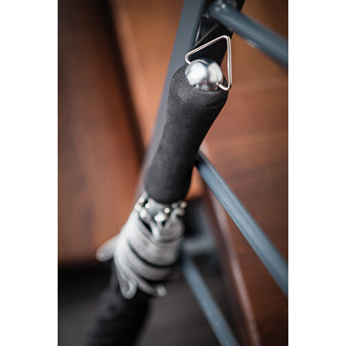 Aluminium-Fiberglas-Stockschirm JOKER , schwarz, silber, 290g Aluminium / Fiberglas / Polyester, , Bild 3