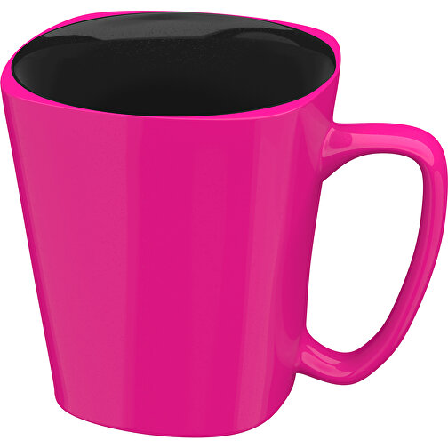 Rob Aussen Farbig Innen Schwarz 380ml , pink / schwarz, New Bone China Porzellan, 10,00cm x 12,00cm (Höhe x Breite), Bild 1