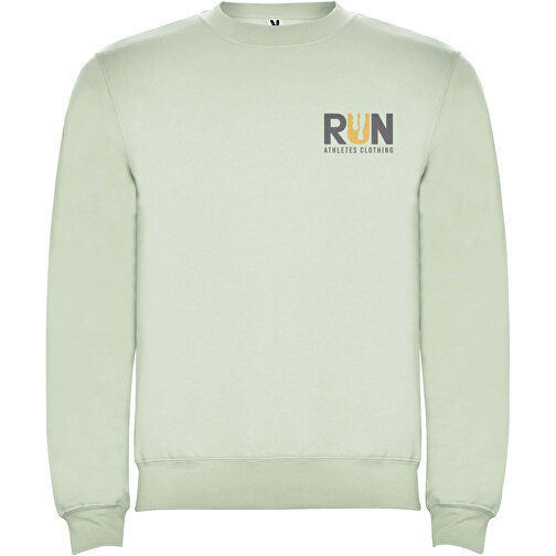 Clasica Sweatshirt Mit Rundhalsausschnitt Unisex , Mist Green, Strick 50% Baumwolle, 50% Polyester, 280 g/m2, 3XL, , Bild 2