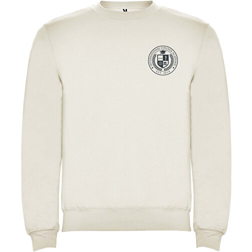 Clasica Sweatshirt Mit Rundhalsausschnitt Unisex , Vintage White, Strick 50% Baumwolle, 50% Polyester, 280 g/m2, 2XL, , Bild 2