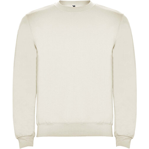 Clasica Sweatshirt Mit Rundhalsausschnitt Unisex , Vintage White, Strick 50% Baumwolle, 50% Polyester, 280 g/m2, S, , Bild 1