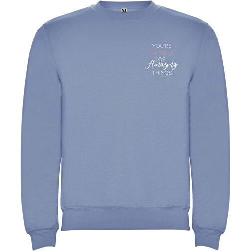 Clasica Sweatshirt Mit Rundhalsausschnitt Unisex , Zen Blue, Strick 50% Baumwolle, 50% Polyester, 280 g/m2, 2XL, , Bild 2