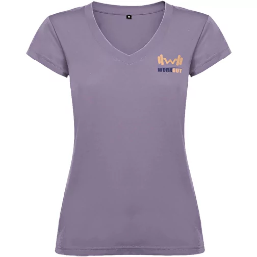 T-shirt a maniche corte con scollo a V da donna Victoria, Immagine 2
