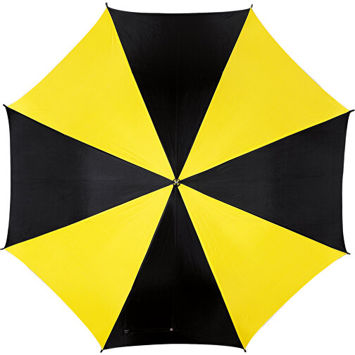 Automatischer Stockschirm DISCO , gelb, schwarz, Metall / Polyester, , Bild 1