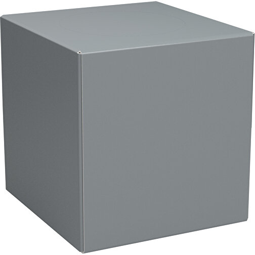 Taschentücher-Box 'Real Cube 100' , silber, Karton Simcote, GC2 300g/m2 0,55 micron, 11,50cm x 11,50cm x 11,50cm (Länge x Höhe x Breite), Bild 1