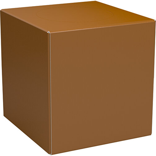 Taschentücher-Box 'Real Cube 100' , erdbraun, Karton Simcote, GC2 300g/m2 0,55 micron, 11,50cm x 11,50cm x 11,50cm (Länge x Höhe x Breite), Bild 1