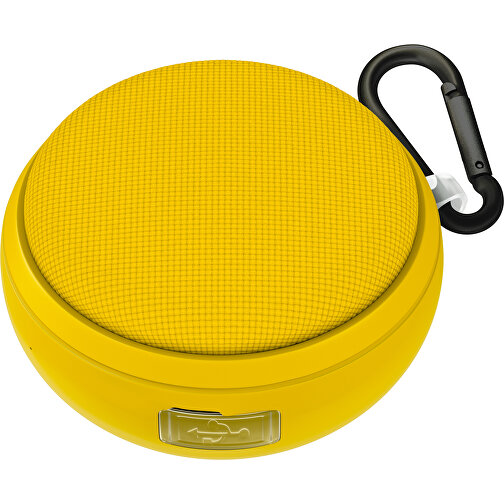 Wasserdichter Bluetooth Outdoor-Lautsprecher Splashtune , goldgelb, gummiertes Kunststoff, 10,00cm x 4,40cm x 9,50cm (Länge x Höhe x Breite), Bild 1