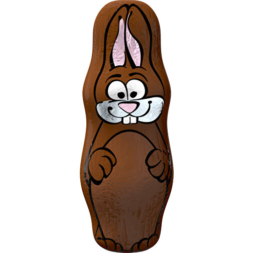 MIDI-Schoko-Osterhase , dunkelbraun, 4,00cm x 10,00cm (Länge x Breite), Bild 1