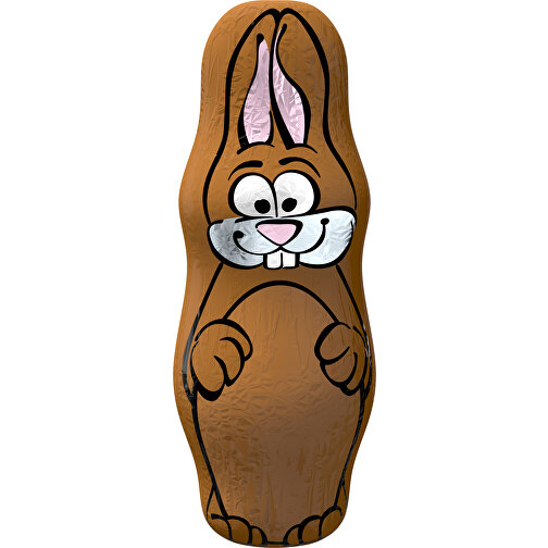 MIDI-Schoko-Osterhase , erdbraun, 4,00cm x 10,00cm (Länge x Breite), Bild 1