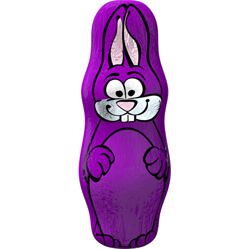 MIDI-Schoko-Osterhase , dunkelmagenta, 4,00cm x 10,00cm (Länge x Breite), Bild 1