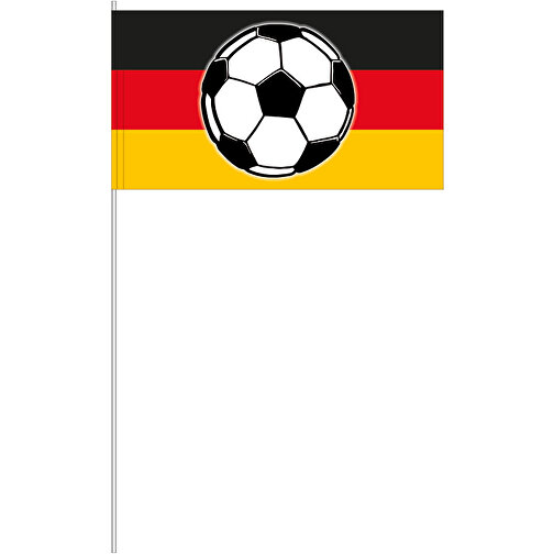 Dekofahne 'Deutschland/Fußball' , Offsetpapier 80g/qm, 12,00cm x 40,00cm x 24,00cm (Länge x Höhe x Breite), Bild 1
