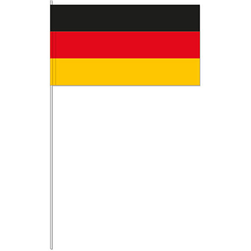 Dekofahne 'Deutschland' , Offsetpapier 80g/qm, 12,00cm x 40,00cm x 24,00cm (Länge x Höhe x Breite), Bild 1