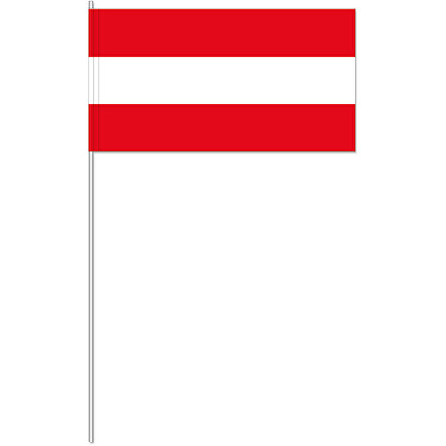 Dekofahne 'Österreich' , Offsetpapier 80g/qm, 12,00cm x 40,00cm x 24,00cm (Länge x Höhe x Breite), Bild 1