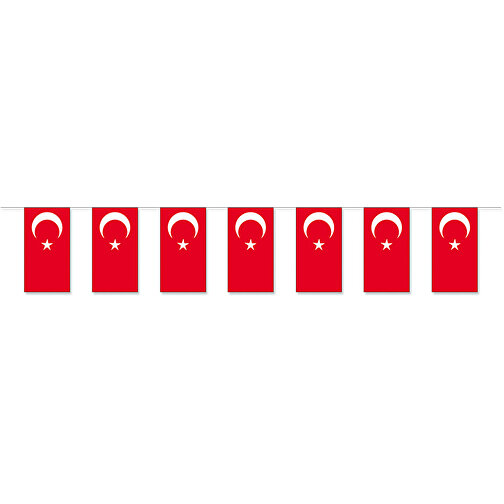 Catena di bandiere in carta con l\'impronta dello stato 'Turchia, Immagine 1