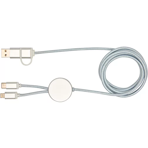 Câble 5 en 1 Alasia en aluminium et plastique recyclés de 150 cm pour la synchronisation des donn, Image 4
