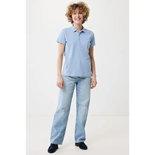 Iqoniq Yosemite Polo piqué pour femme en coton rec. bleu ciel, Image 4