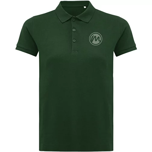 Polo Iqoniq Yosemite da donna in piqué di cotone, verde bosco, Immagine 3