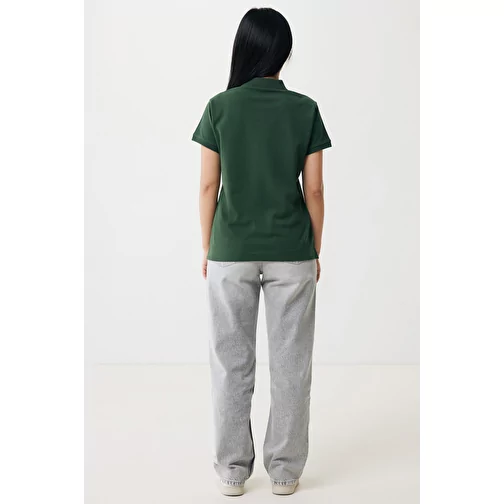 Polo Iqoniq Yosemite da donna in piqué di cotone, verde bosco, Immagine 7