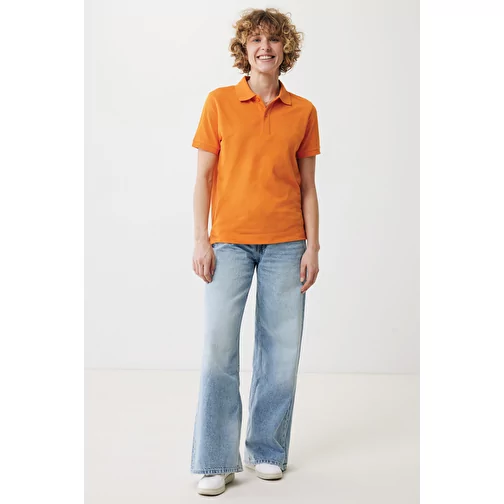 Polo piqué Iqoniq Yosemite en coton recyclé, orange, Image 6