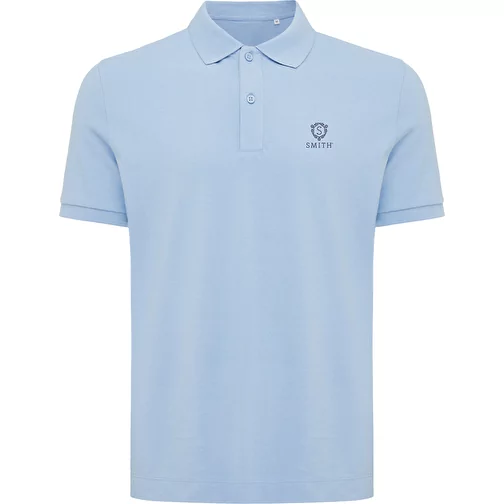 Polo piqué Iqoniq Yosemite en coton recyclé, sky blue, Image 3