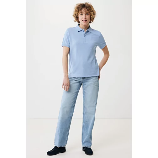 Polo Iqoniq Yosemite in piqué di cotone riciclato, blu cielo, Immagine 11