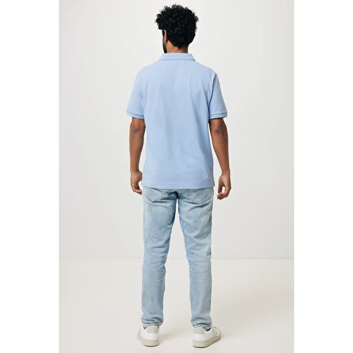 Polo Iqoniq Yosemite in piqué di cotone riciclato, blu cielo, Immagine 9
