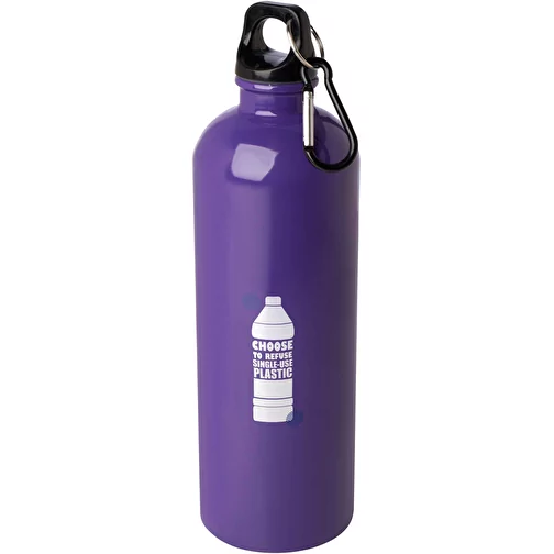 Gourde en acier inoxydable à simple paroi Oregon 750 ml, certifiée RCS, avec mousqueton, Image 2