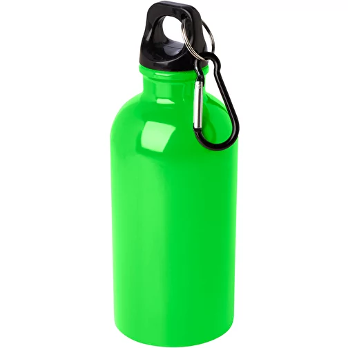 Gourde en acier inoxydable à simple paroi Oregon 400 ml certifiée RCS, avec mousqueton, Image 1