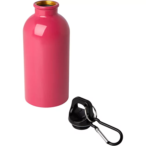 Gourde en acier inoxydable à simple paroi Oregon 400 ml certifiée RCS, avec mousqueton, Image 4