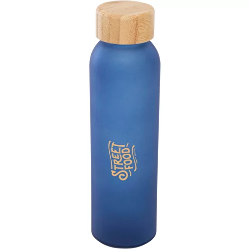 Bouteille Lume 500 ml en verre sodocalcique dépoli avec couvercle en bambou, Image 2