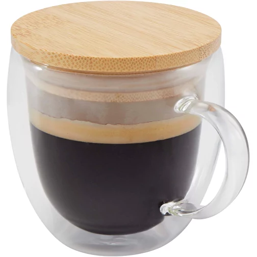 Lenora Gobelet en verre 250 ml avec couvercle en bambou, Image 1