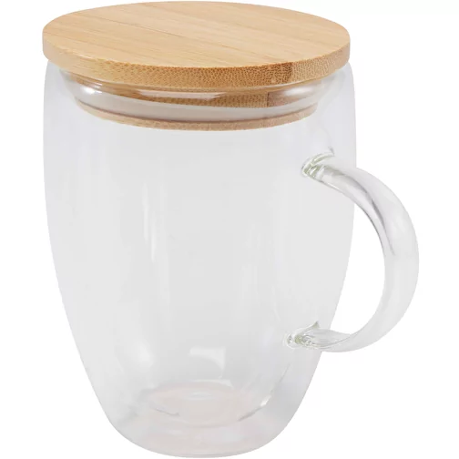 Leona Gobelet en verre 350 ml avec couvercle en bambou, Image 4