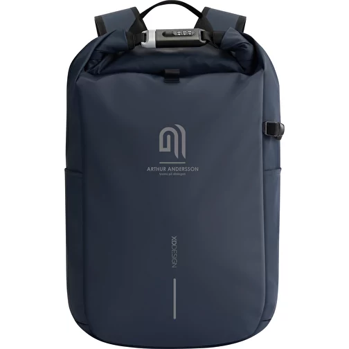 Urban sac à dos antivol hydrofuge, bleu marine, Image 2