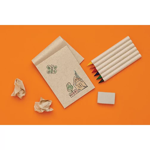 Micki GRS Set de 6 crayons de couleur Infinity avec bloc-notes, blanc, Image 4