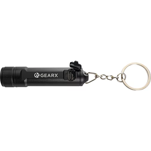 Gear X lampe de poche Key-Chain rechargeable ultra-lumineuse, noir, Image 4