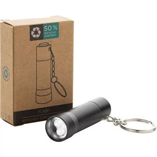 Flash lampe de poche porte-clés en aluminium RCS rec., noir, Image 9
