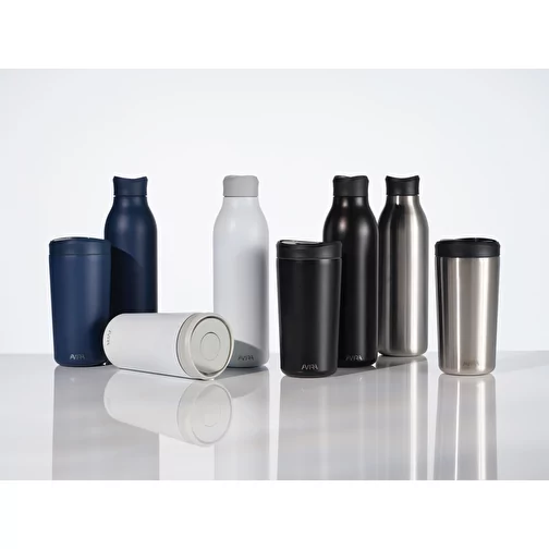 Bouteille d\'eau Avira Alok 600ml en acier RCS rec. 360, bleu marine, Image 9